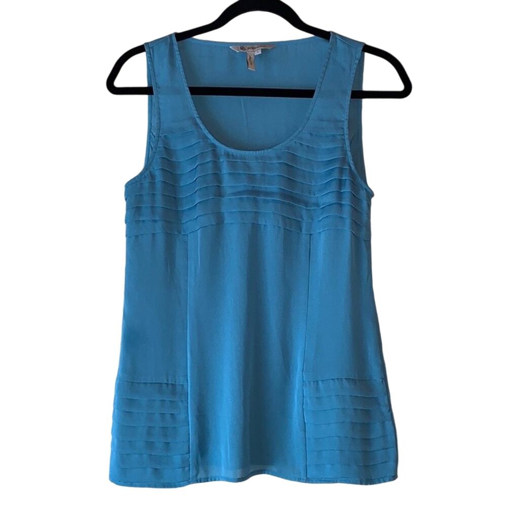 BCBGeneration Pleated Ruffle Sleeveless Top Sz 6